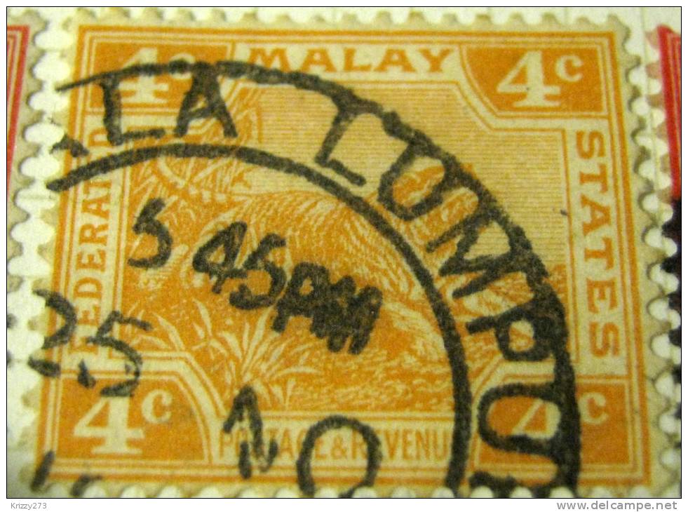 Malay 1900 Tiger 4c - Used - Federated Malay States