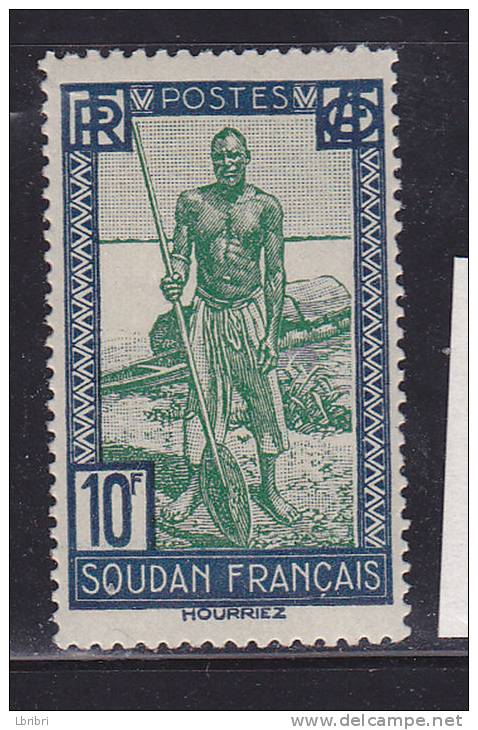 SOUDAN N° 87 10F BLEU FONCE ET VERT BATELIER DU NIGER  NEUF SANS CHARNIERE - Andere & Zonder Classificatie