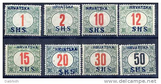 YUGOSLAVIA 1918 Croatia Postage Due Set LHM / * - Postage Due