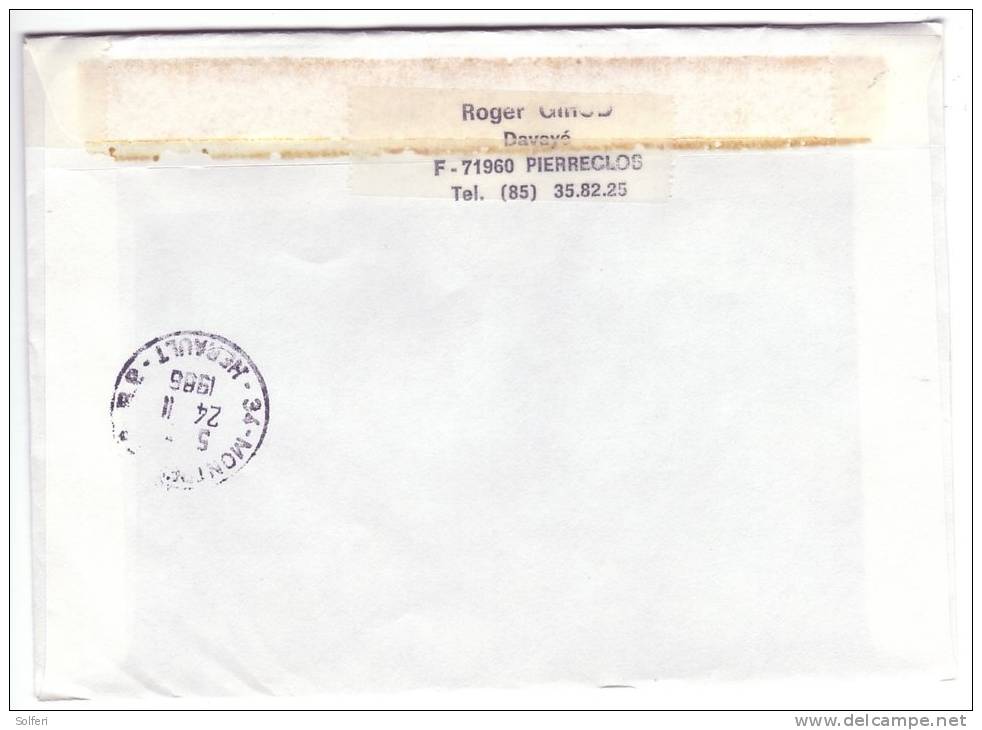 FRANCE.  Lettre Recommandée De 1986, Cover, Letter, Aircraft, AVION, Boucher, Hilsz, N° A47 - Lettres & Documents