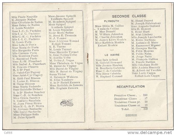 1924Cie Générale Transatlantique Liste Des Passagers Illustrée Ligne Des Antilles CGT Peut-être Votre Ancêtre!!!RARE - Other & Unclassified
