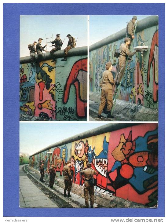 Z - Allemagne - BERLIN - Mur Mauer - Grenzsoldaten Der DDR - Soldat Allemagne Est Faisant Le Mur !! Street Art - Muro Di Berlino