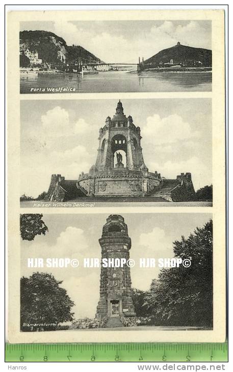 „Porta Westfalica, Dreifeldkarte“ Um 1920/1930 Ungebrauchte Karte - Minden