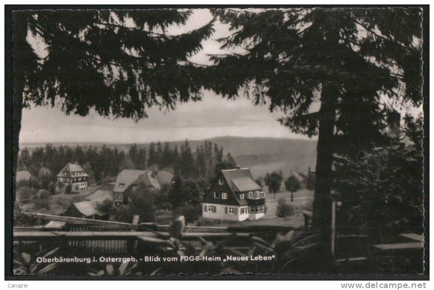 AK Oberbärenburg, Blick Vom FDGB-Heim Neues Leben, Ung, 1963 - Altenberg