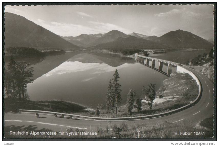 AK Deutsche Alpenstraße Mit Sylvensteinsee, Gel 1967 (Fall) - Bad Toelz