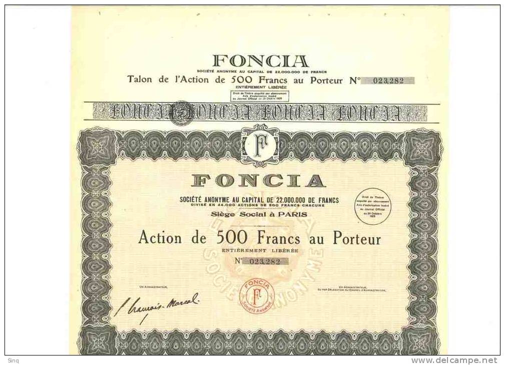 Foncia 29 Octobre 1929 - Autres & Non Classés