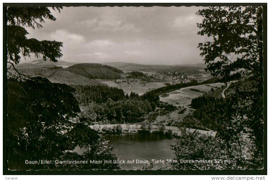 AK Daun/Eifel, Gemündener Maar, Gel 1957 - Daun