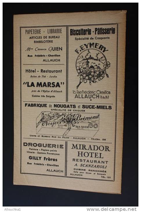 Oct 1946 &mdash;&gt; ALLAUCH en Provence Bouches-du-Rhône"L'écho du Moulin"Syndicat d'initiative N°17 rubriques histoire