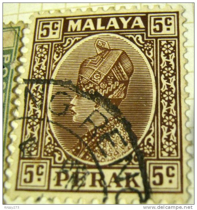 Perak 1935 Sultan Iskandar 5c - Used - Perak