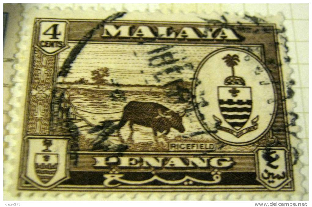 Penang 1960 Ricefield 4c - Used - Penang