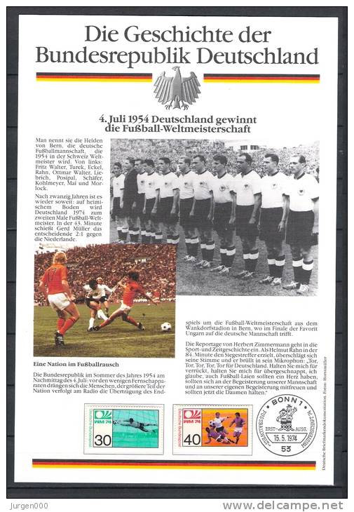 DEUTSCHLAND, 15/05/1974 Fussballwelt Meisterschaft Bonn (GA1998) - 1974 – Germania Ovest