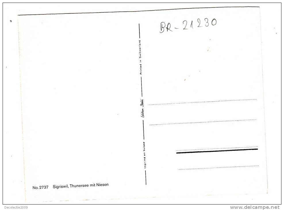 BR21230 Sigriswill Thunersee Mit Niesen    2 Scans - Sigriswil