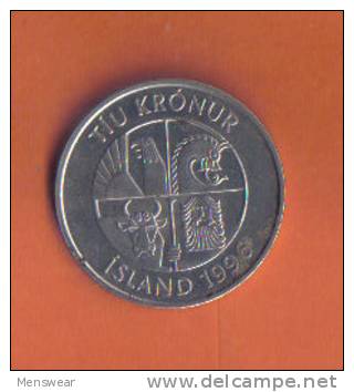 ISLAND - 10 KR. 1996 - Islandia