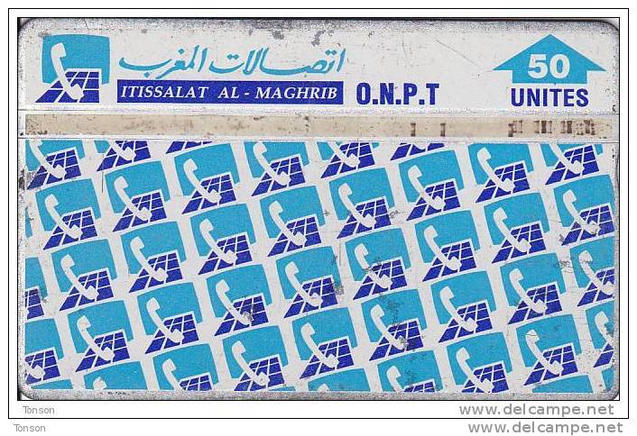 Morocco, MOR-28e, 50 Units, O.N.P.T. Logos, Control Number : 504C - Marokko