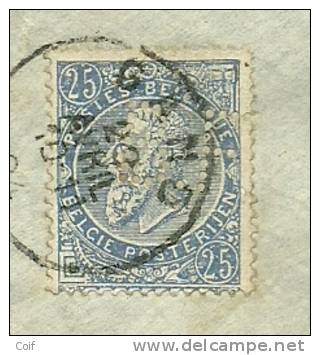 58+60 Op Brief Aangetekend Met Stempel GAND Met Firmaperforatie (perfin) " B.F." Van BRAUN FRERES - 1863-09