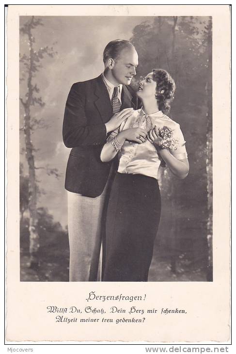 Old Postcard, Couple,early 1930s? - Couples