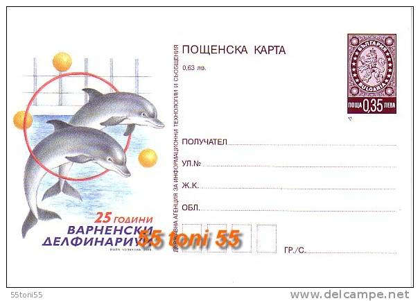 Bulgaria / Bulgarie   2009     Dolphins   Postal Card (mint) - Dauphins