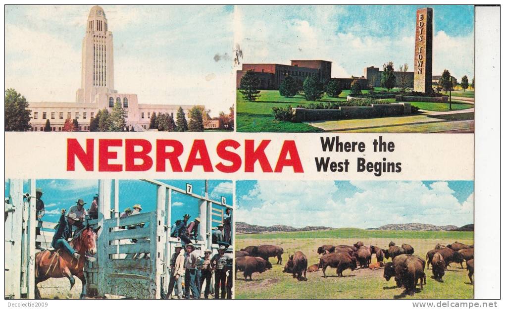 BR23659 Nebraska Where The West Begins Multi Views   2 Scans - Autres & Non Classés