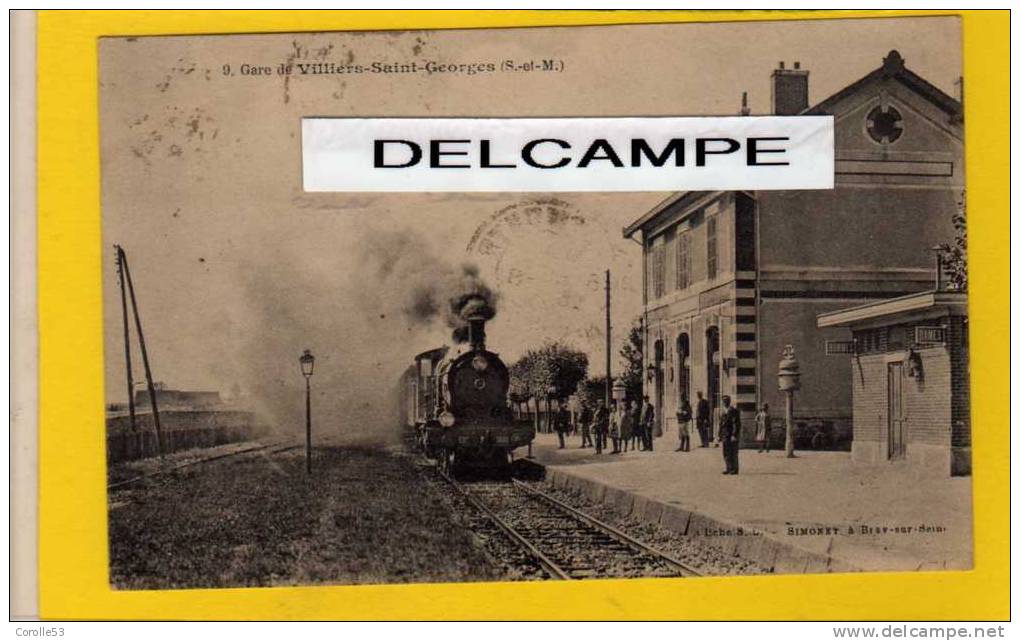 CPA 77 VILLIERS SAINT GEORGES  LA GARE TRAIN - Villiers Saint Georges