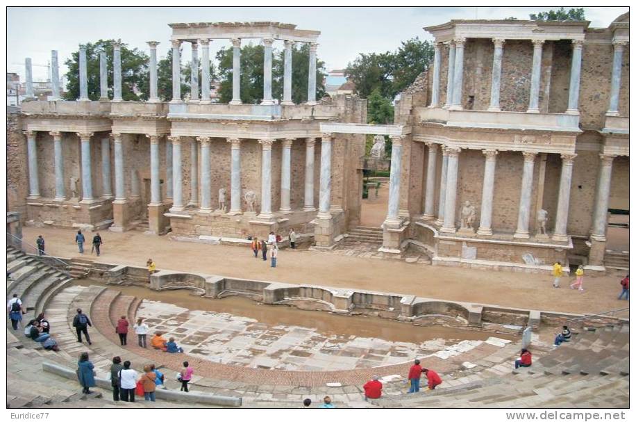 Monuments Of Spain - Teatro Romano De Merida Postcard Collector - Monumentos