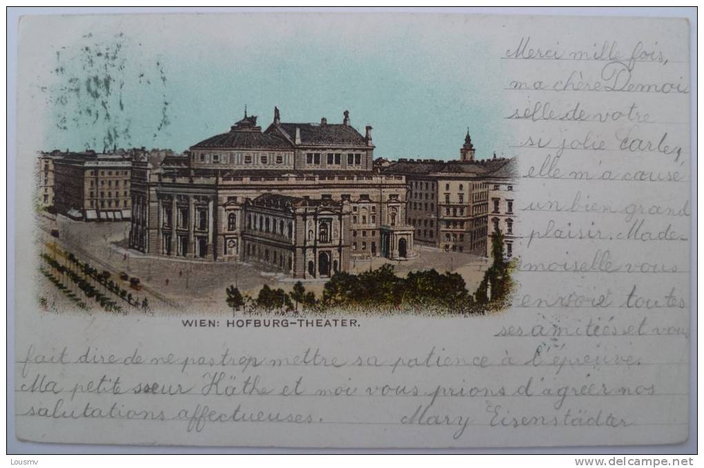 Autriche / Osterreich : Vienne / Wien - Hofburg-Theater - Dos Simple - 1899 - Colorisée - Other & Unclassified