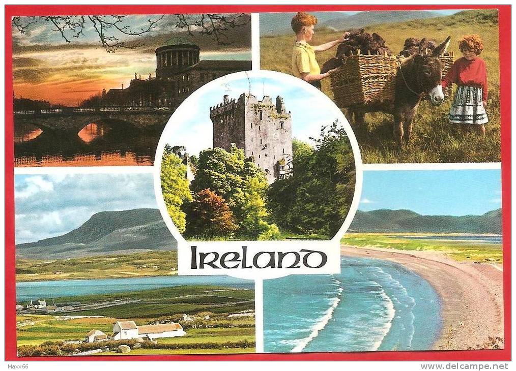CARTOLINA VIAGGIATA IRLANDA  - IMAGINE OF IRELAND - ANNULLO TONDO ROS ORE'  21 - 08 - 1989 - Tipperary