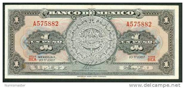 MEXICO , 1 PESO 10.5.1967. P-59j - México