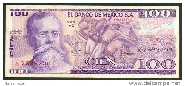 MEXICO , 100 PESOS 30.5.1974. P-66a - Mexico