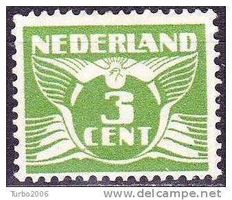 1924-1925 Vliegende Duif 3 Cent Olijfgroen Zonder  WM Ongestempeld NVPH 147 - Unused Stamps