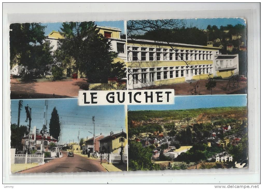 91 - LE GUICHET - GARE - GROUPE SCOLAIRE - MATERNITÉ - CPSM 1963 - Orsay