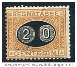 REGNO D´ITALIA - ANNO 1890 SEGNATASSE "MASCHERINE" 20c. Su 1c.  - LINGUELLATO CERT. ENZO DIENA - Taxe