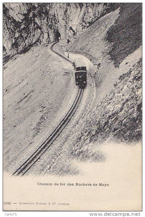 Suisse - Chemins De Fer -  Train Locomotive -  Tunnel Rochers De Naye - Roche