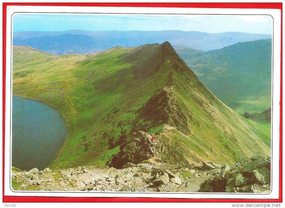 CARTOLINA VIAGGIATA INGHILTERRA - STRIDING EDGE - ANNULLO TONDO PENRITH 06 - 08 - 1991 - Altri & Non Classificati