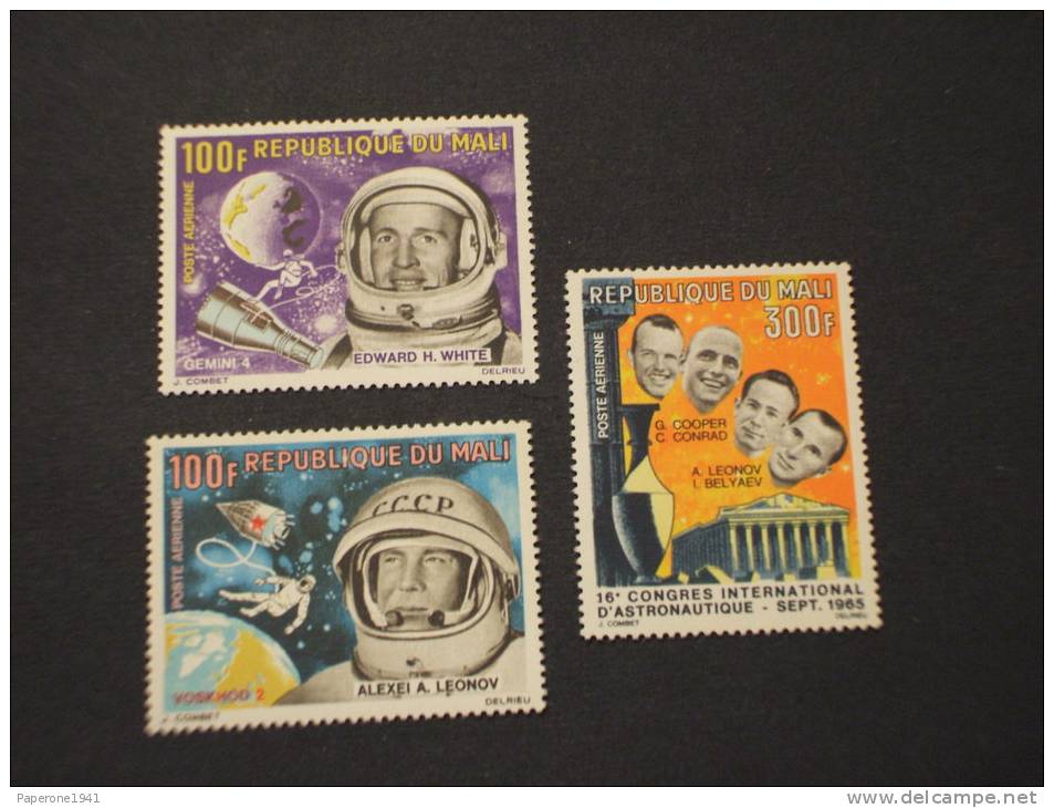 MALI - P.A. 1966 ASTRONAUTI 3 Valori - NUOVI(++) - Mali (1959-...)