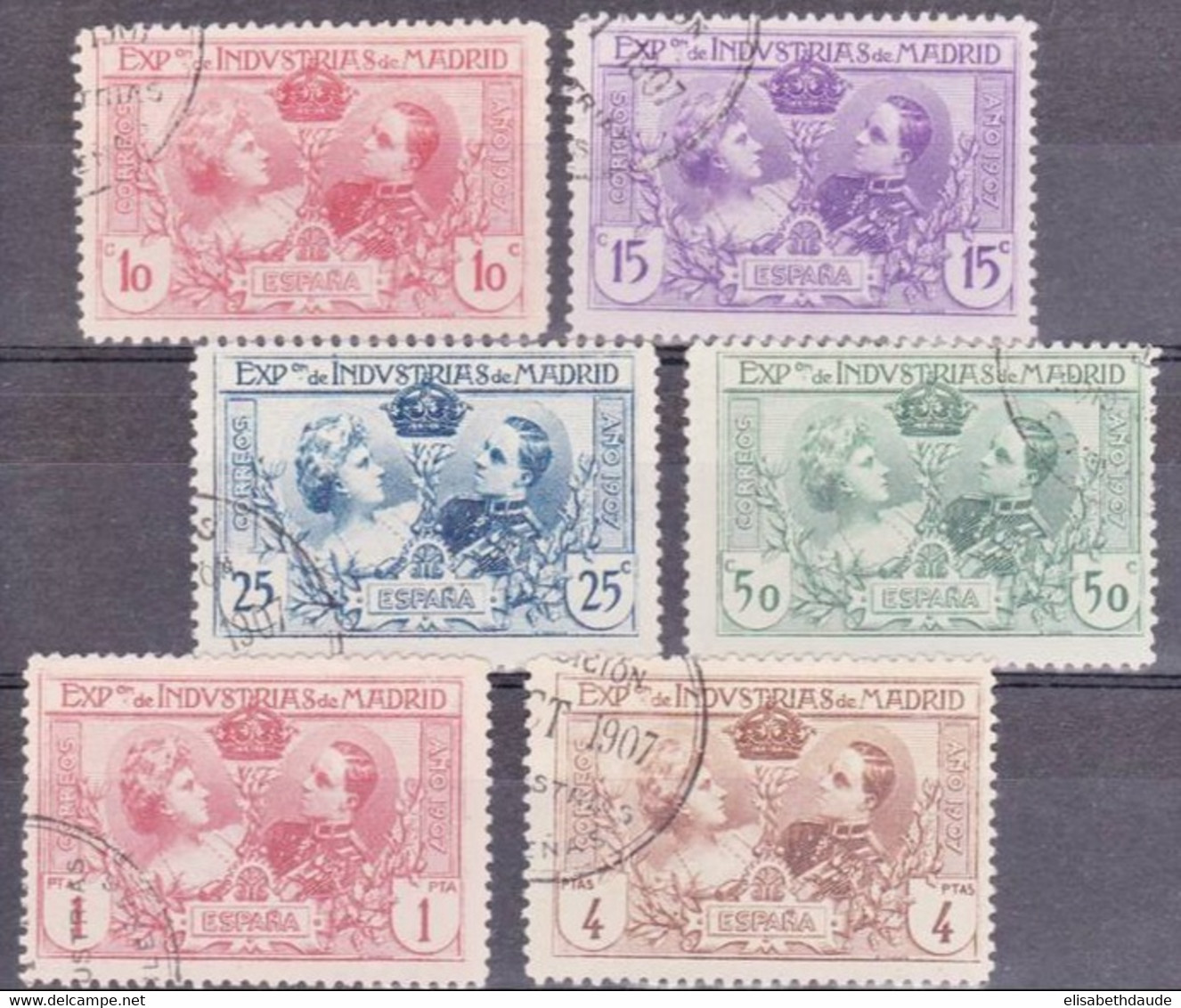 ESPAGNE - YVERT N° 236/241 OBLITERES - COTE = 60 EUROS - - Used Stamps