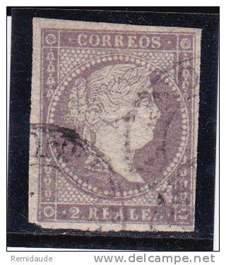 ESPAGNE - YVERT N° 41 OBLITERE FILIGRANE GRILLE - COTE = 30 EUR. - - Used Stamps