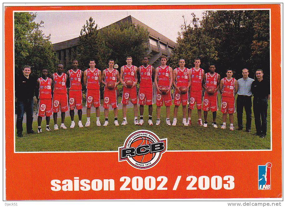 Reims Champagne Basket  - RCB - Saison 2002 / 2003 - Basketball