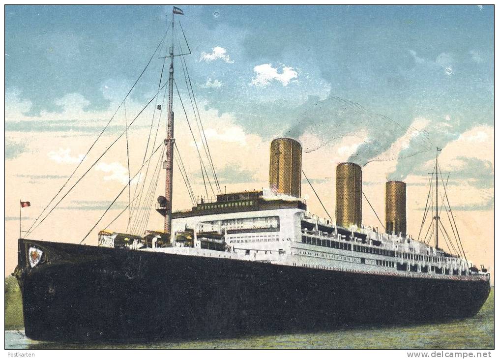 ALTE POSTKARTE S.S. VATERLAND STEAMER SHIP STEAMSHIP SCHIFF DAMPFER Bateau à Vapeur Paquebot Hamburg-New York 7 Tage - Steamers