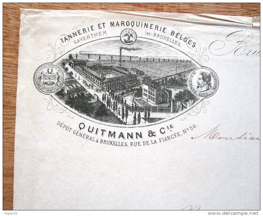 Tannerie Et Maroquinerie Quitmann & Cie, Rue De La Fiancée, Bruxelles 1875 - 1800 – 1899