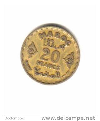 MOROCCO    20  FRANCS  1952 (Y # 50) - Marokko