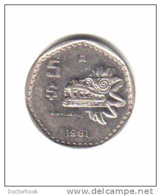 MEXICO   5  PESOS  1981 (KM # 485) - Mexique