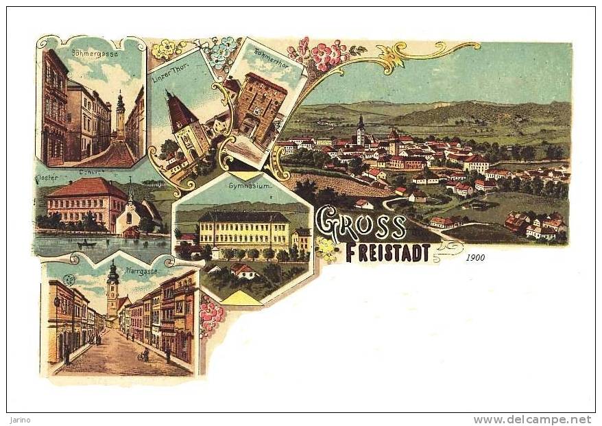 Ostereich, Freistadt 1900, Oberosterreich, Litho, Reproduction - Freistadt