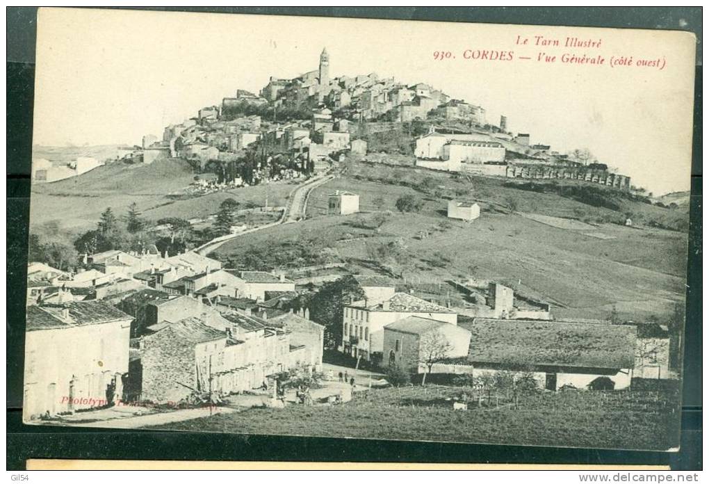 Cordes Vue Générale Côté Ouest  - Ty23 - Cordes