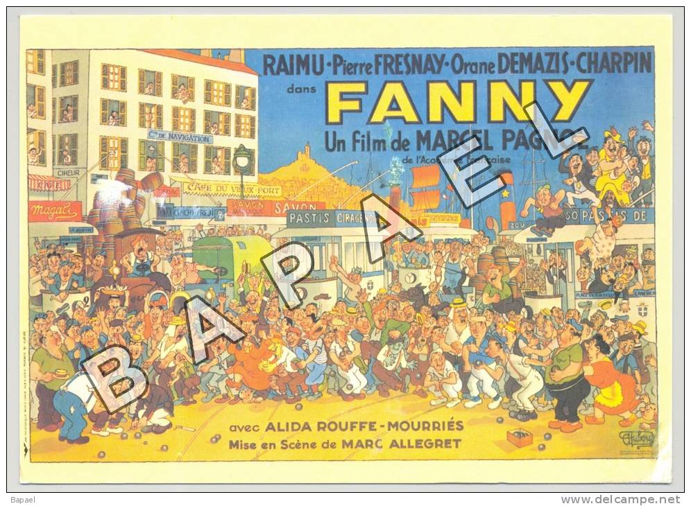 Fanny - Affiche D'Albert Dubout Pour Le Film De Marcel Pagnol (1950) - Affiches Sur Carte