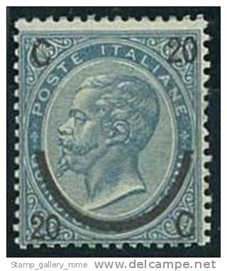 ITALIA REGNO ANNO 1865  - N° 25 - 20 C. Su 15 C. - 3° TIPO -  * MNH NUOVO LEGGERA TRACCIA DI LINGUELLA - CERTIFICATO RAY - Ungebraucht