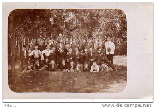 Carte Photo Souvenir D'une Excursion à Wansee En Aout 1913 Scan Recto Et Verso - Wannsee