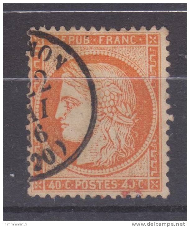 Lot N°18905  Variété/n°38, Oblit Cachet à Date A Déchiffrer, Fond Ligné Horizontal - 1870 Siege Of Paris