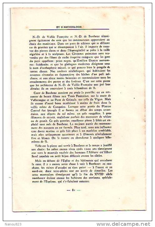 CAHIERS D ' HISTOIRE ET D' ARCHEOLOGIE Année 1934 : "Egypte, Courthezon, Château des Arènes.." M Louis A Larguier Nimes