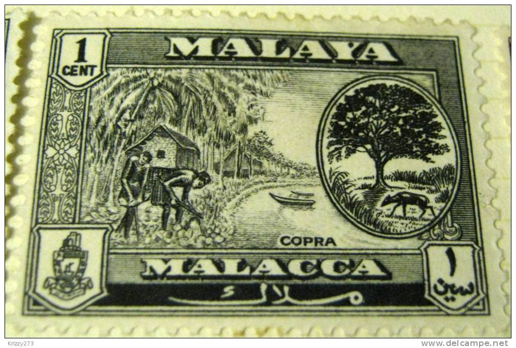 Malacca 1960 Mousedeer Copra 1c - MH - Malacca