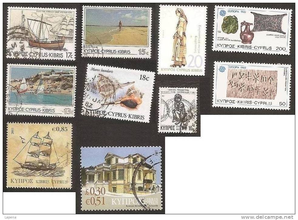 Chipre Lote 10 Sellos Used - Used Stamps